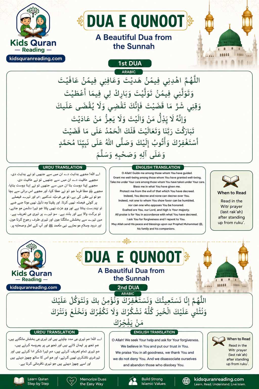 Dua e Qunoot Ki Dua