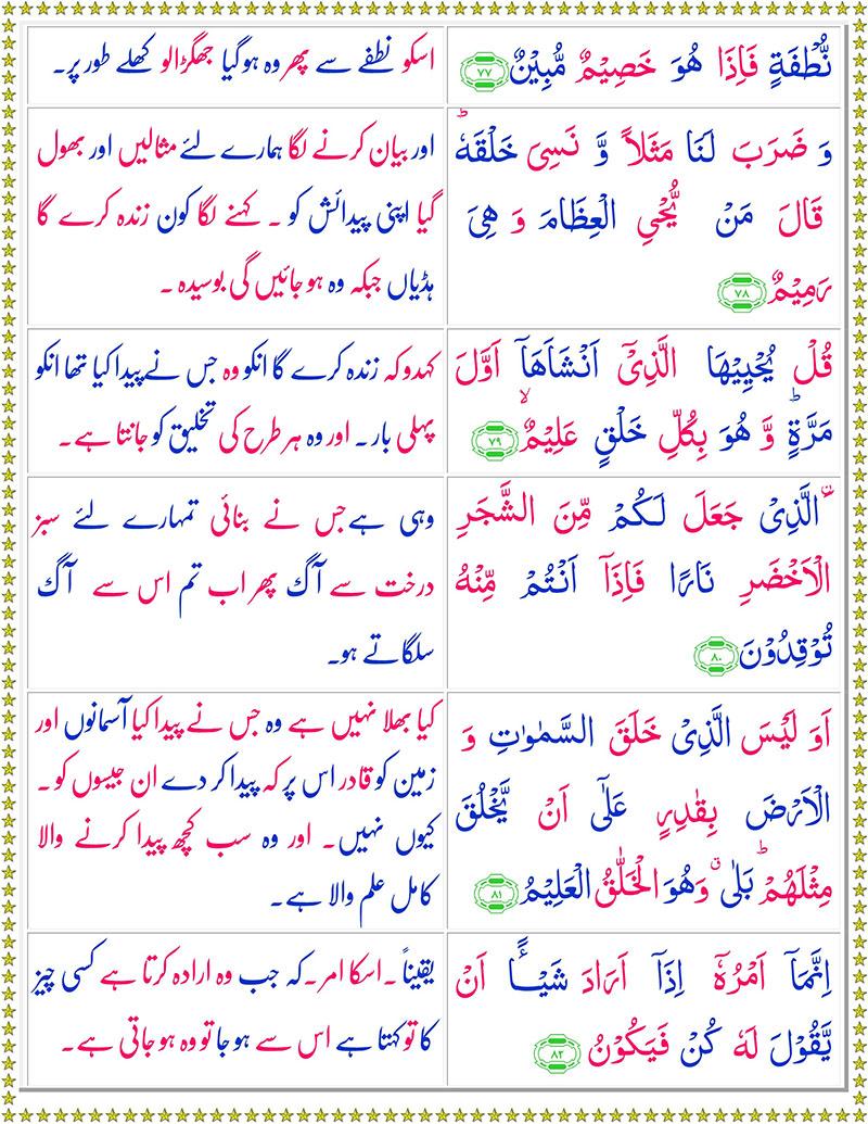 Surah Yaseen with Urdu Translation - Surah Yaseen with English Translation