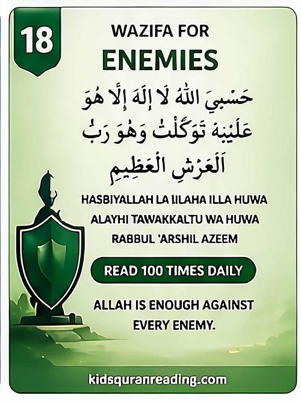wazifa for enemies